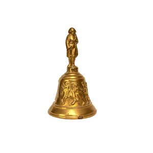 Cloche à main en laiton de style antique, qualité supérieure, avec poignée en métal, pour les enseignants, la décoration intérieure et les collections classiques. - Product Image 1