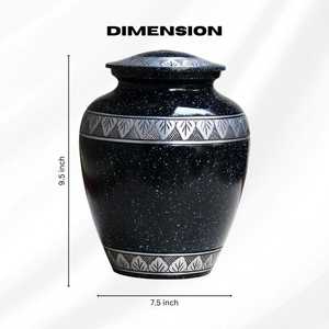 Meilleures Urnes Funéraires Classiques Noires et Argentées en Laiton/Aluminium pour Cendres Humaines Adultes – Style Américain/Européen - Product Image 5