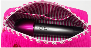 New Personalized Logo Eco-Friendly Cotton Quilted Hairtool Storage <b>Bag</b> <b>Large</b> Capacity Zipper Portable <b>Makeup</b> Organizer Hair - Product Image 3