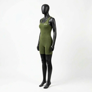 Combinaison personnalisée pour femme en polyester uni, une pièce, manches longues, taille élastique, séchage rapide, respirante - Product Image 2