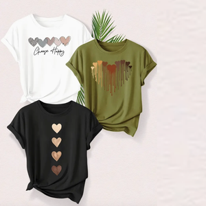 Camiseta Casual de Manga Corta con Cuello Redondo y Corte Holgado para Mujer Talla Grande, para Primavera/Verano, Tejido de Felpa, Secado Rápido y Ligera - Product Image 6