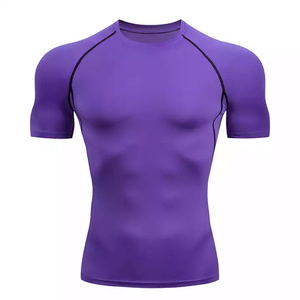 Nouveauté - T-shirt de compression à manches longues pour homme, gris clair, pour l'entraînement BJJ Jiu Jitsu - Product Image 4