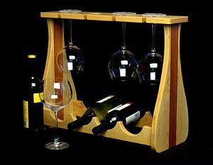 Porte-vin en bois, forme, taille et couleur personnalisables, idéal pour la maison, la chambre, la table, les restaurants et les bars. - Product Image 2