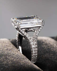 IGI/GIA Lab Grown Cut Diamond Vintage 14k blanc mariage/bague de fiançailles unisexe or blanc fin pour fête d'anniversaire digne - Product Image 3