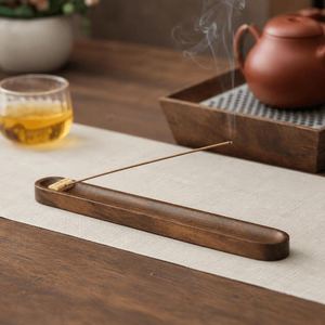 Porta Incienso de Madera Hecho a Mano para Yoga y Spa, Porta Incienso de Madera Natural, Recolector de Ceniza Decorativo - Product Image 6