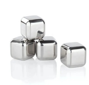 Cubitos de Hielo Reutilizables de Acero Inoxidable, Piedras de Whisky Metálicas para Enfriar Rápidamente Cócteles y Vino, Accesorio de Bar - Product Image 1