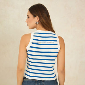 Usine de vêtements Nardon, vente en gros de débardeurs pour femmes respirants et hautement élastiques, design dos nu, couleur unie, sans manches - Product Image 2