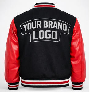 Veste universitaire multicolore personnalisée avec logo, veste Letterman OEM, veste de baseball brodée avec patch en chenille personnalisé pour hommes - Product Image 2