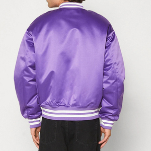Veste universitaire en satin de baseball pour homme de haute qualité, décontractée, à manches longues, légère, tendance hiver, grandes tailles, prix raisonnable - Product Image 6