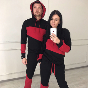 Survêtements personnalisés grande taille pour homme, style streetwear décontracté d'hiver, 100% coton écologique, ensemble 2 pièces, sweat à capuche et jogging, couleur unie - Product Image 2
