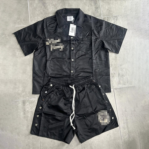 Ensemble de vêtements de sport pour homme, fabuleux, d'hiver, fin, respirant, à séchage rapide, 100% coton tissé, avec haut à manches courtes et short de sport - Product Image 1