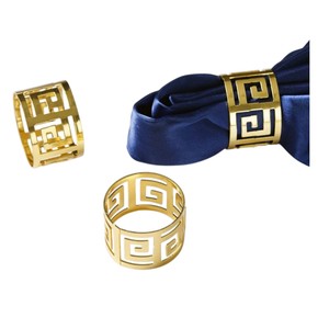 ชุดแหวนรองผ้าเช็ดปากเหล็กดีไซน์ใหม่ 10 ชิ้น พร้อมเคลือบทอง สำหรับตกแต่งในวันหยุด ตกแต่งชั้นวางของ และเป็นของขวัญ - Product Image 6