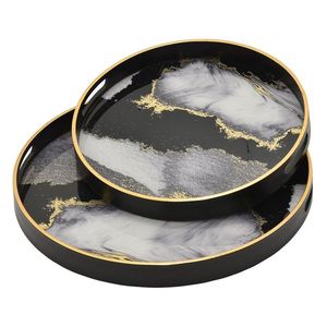 Plateau en résine fait main moderne, best-seller, pour la décoration de la maison, organisateur pour coiffeuse et table, disponible à un prix excellent - Product Image 4