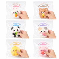 Pochette auto-scellante en PVC transparent pour jouets animaux Kawaii Squishy, emballage Squishy, sac de rangement réutilisable, vente en gros, petites quantités