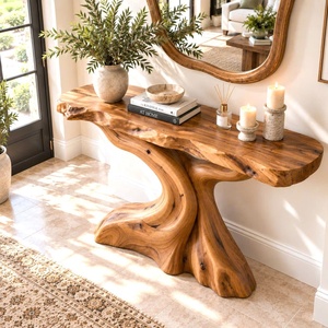 Mesa de consola estilo casa de campo, mesa de consola de madera recuperada, mesa de entrada de madera hecha a mano, muebles de consola, decoración única para el hogar - Product Image 2
