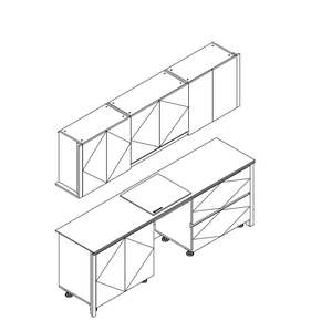 Vietnam Modern <b>Wall</b>-Mounted Kitchen <b>Cabinets</b> Durable Particle Board MDF Plywood Eco-Friendly <b>Metal</b> Handles Apartment Use 5 - Product Image 2