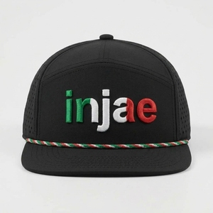 Casquette Snapback de Golf Personnalisée à 7 Panneaux, Visière Plate, Perforations Découpées au Laser, Sport, Voyage, Extérieur, Unisexe, OEM, ODM, Faible MOQ, Marque Privée - Product Image 1