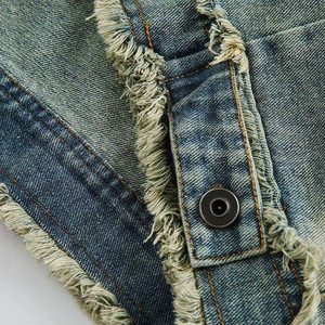 เสื้อฮู้ดยีนส์โอเวอร์ไซส์แบบฟอกสี ยี่ห้อ OME ขายส่ง เสื้อฮู้ดยีนส์ผู้ชาย แจ็คเก็ตฤดูหนาว - Product Image 6