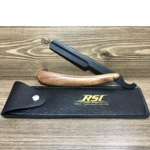 Barber Straight <b>Razors</b> Turkish Style Stainless Steel Plastic Handle Folding Shaving <b>Razors</b> With Private Label wood handle - Product Image 2