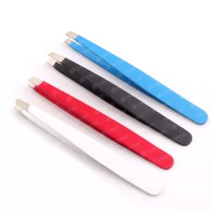 Ciseaux à cils multicolores en acier inoxydable de haute qualité et pince à épiler à sourcils pointe pointue outils de beauté de marque privée - Product Image 5