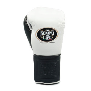 Guantes de Boxeo con Cordones No Boxing No Life, Blancos y Negros, de Cuero, Hechos en México, Equipo de Boxeo para Adultos - Product Image 2