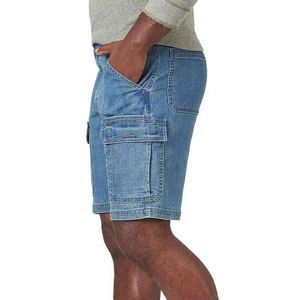 Shorts en jean classiques pour hommes, style streetwear de haute qualité, bleu clair, tenue décontractée d'été - Product Image 2