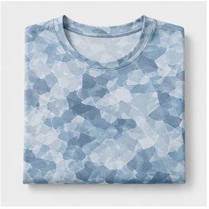 Custom Glacier <b>Blue</b> Crystal Chip Camouflage Print <b>Mens</b> Short Sleeve Crew Neck T-<b>Shirt</b> MTS-CAMO-0021 - Product Image 5