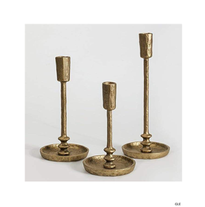 Gold Taper Table Decorative Candle <b>Holder</b> for Wedding, Set of 3 <b>Brass</b> Gold Taper <b>Candlestick</b> <b>Holders</b> for Party Home Decor - Product Image 1