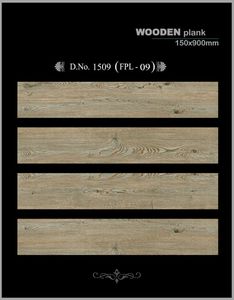 Baldosas de Porcelana con Acabado de Madera de 150x900 mm, Baldosas de Madera Rústica Marrón, Antideslizantes, Mate, para Sala de Estar y Dormitorio - Product Image 2