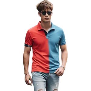 Venta al por mayor de fábrica de algodón de golf para los hombres para Polos Casual manga corta bordada de talla grande de punto impreso técnicas - Product Image 1