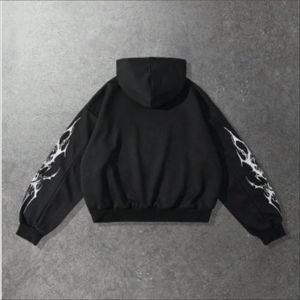 Vente en gros de sweats à capuche brodés en coton épais zippés, style streetwear oversize pour l'automne, avec personnalisation de marque par le fabricant - Product Image 3
