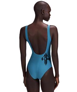 High Quality Women's Summer Beachwear <b>Swimdress</b> Custom Logo on Front Solid Color Quick Dry Breathable 1 Piece OEM Service - Product Image 2