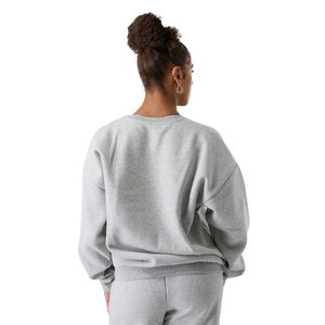 Sweat-shirt à col rond gris clair pour femme, manches longues, en molleton, décontracté, pour la salle de sport, doux, léger, pour tous les jours - Product Image 6