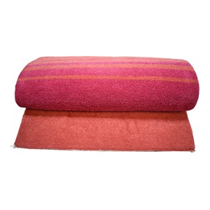 Tapis moderne en laine rouge-orange tufté à la main, design rayé, pour salon, chambre, hôtel - Product Image 5