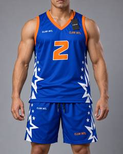 Conjunto de Uniforme de Baloncesto para Hombre Adulto Claw Intl, Blanco con Estampado de Llamas Rojas, Impresión en Serigrafía 25, Algodón Transpirable sin Costuras - Product Image 1