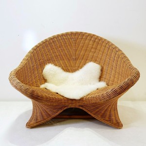 Silla de meditación Lotus, sillas de suelo de ratán natural trenzadas a mano para relajarse y practicar yoga - Product Image 1