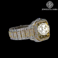 Montre unisexe haut de gamme à cadran antique, mouvement mécanique automatique ETA, diamant Moissanite VVS, boîtier 41 mm en acier inoxydable