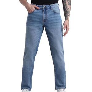 Pantalon en jean pour homme, style actuel, design classique, coupe confortable, idéal pour les tenues business casual. - Product Image 5