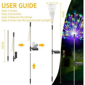 4 Pack giardino solare all'aperto luci impermeabili 7 colori che cambiano più grande giglio fiori pannello Patio giardino giardino decorazione regalo per - Product Image 3