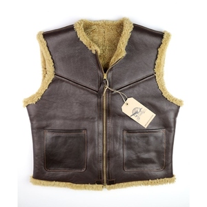 <b>Men</b>’s Vintage Style Sleeveless Leather <b>Waistcoat</b> for Motorcycle Wear, Custom Materials, Colors and Logo - Product Image 6
