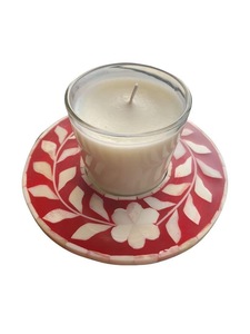 ILAHI's Floral Bone Mop Inlay Coaster Handmade Eco-Friendly Tea Light Holder Drink <b>Mat</b> Table Pad for Home <b>Bar</b> Hotel Christmas - Product Image 5