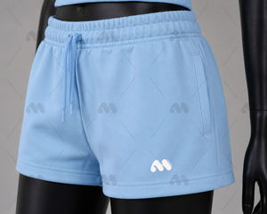 Conjunto de Camiseta Polo Corta Azul Claro para Mujer con Logotipo y Pantalones Cortos Deportivos de Corte Regular para Primavera/Verano - Product Image 5