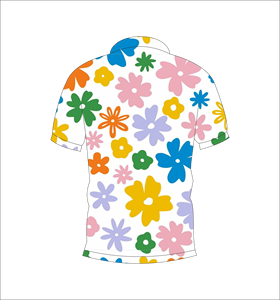 Polo personnalisé à imprimé floral coloré, manches courtes, décontracté, respirant, été, homme, femme, unisexe - Product Image 5