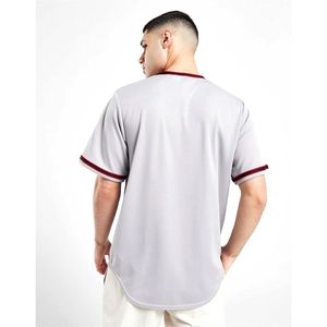 Camiseta de Béisbol Blanca para Hombre, Personalizable con Logotipo, con Botones, Tela Tackle Twill, Sin Mangas, Antibacteriana, 100% Poliéster, Uniforme Deportivo - Product Image 3