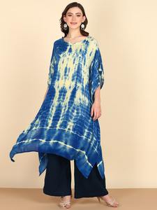 High Quality Designer Rayon Solid Daily Casual Knitted 220g <b>Kaftan</b> for Women Sweetheart Neck 3/4 Sleeve <b>Summer</b> Regular Fit - Product Image 4