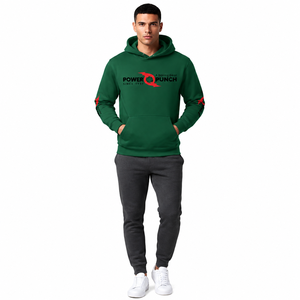 Sweat à capuche zippé pour homme, hiver, coupe classique, respirant, grande taille, en polaire, style streetwear tactique, avec masque intégral, Power Punch 100% - Product Image 1