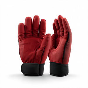 Gants de hockey sur gazon rouges professionnels, sans doigts, pour le sport, protection des mains pour l'entraînement, les matchs et les exercices. - Product Image 2