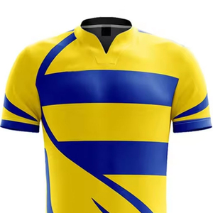 Vente en gros de vêtements de sport tendance, maillot de football 100% polyester, couleur personnalisée, col rond, manches courtes, séchage rapide, respirant, unisexe - Product Image 2