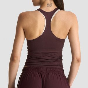 Hot Selling <b>Ladies</b> Wholesale <b>Tank</b> <b>Top</b> High Quality Custom Material Stretchable Deep Neck Sleeveless Gym Yoga Wear <b>Top</b> - Product Image 5