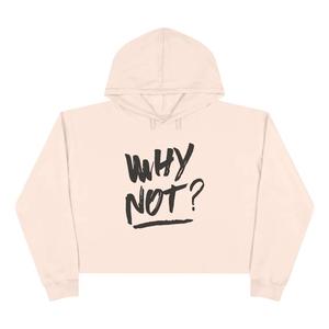 Sudadera corta con la inscripción '¿Por qué no?' Diseño - Ropa informal, moderna y motivadora para mujer, estilo urbano, idea de regalo para ella - Product Image 3